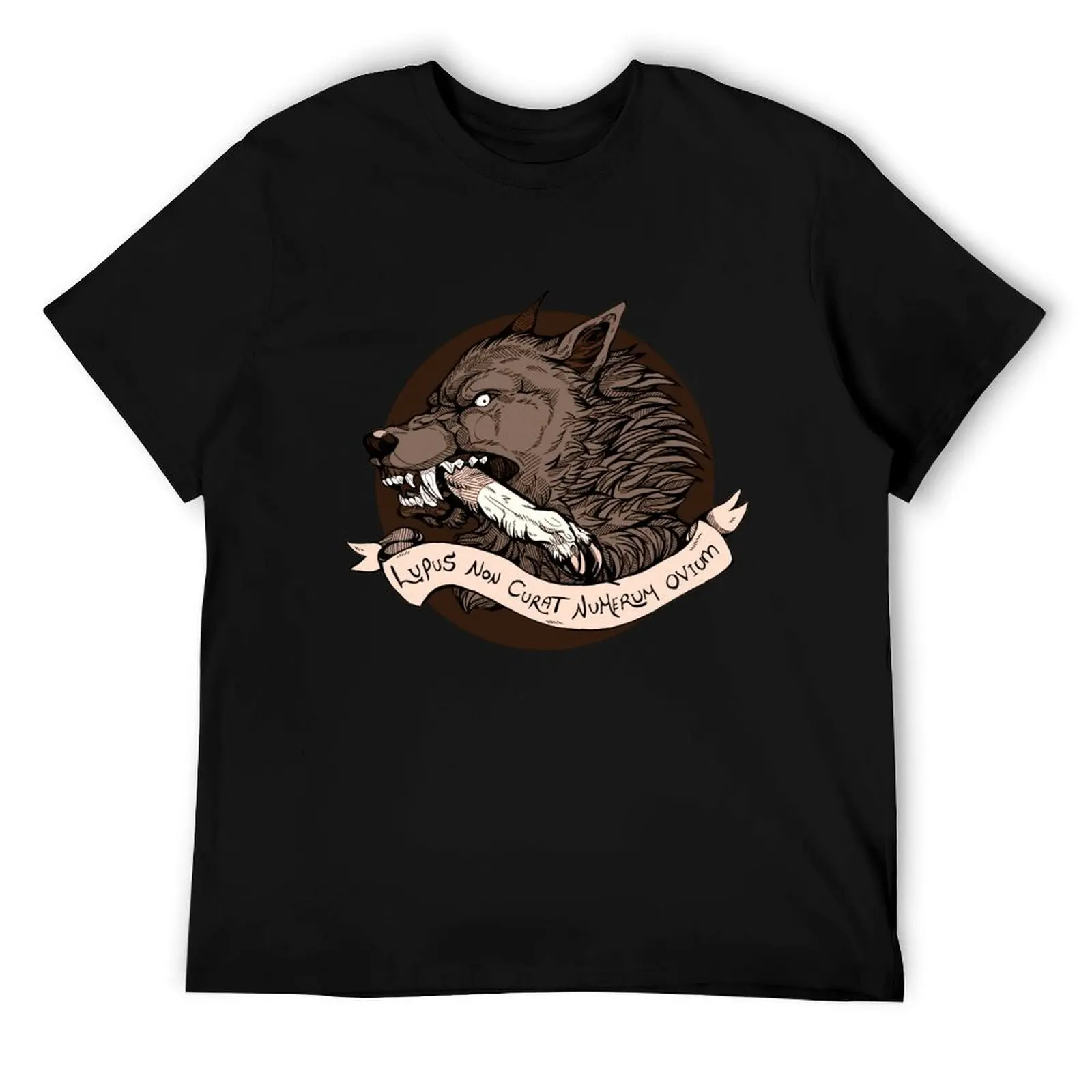 

Lupus Brown T-Shirt man t shirts cotton man t shirt designer T-Shirt