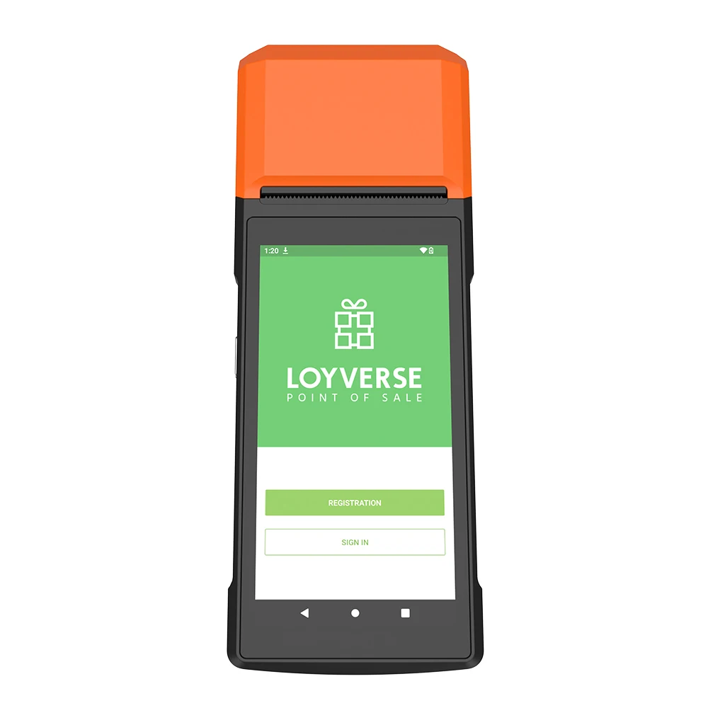 5.5inch Android 13 PDA POS Terminal with Receipt Printer Wireless Barcode Scanner 4000mAh Battery Handheld Mobile Computer