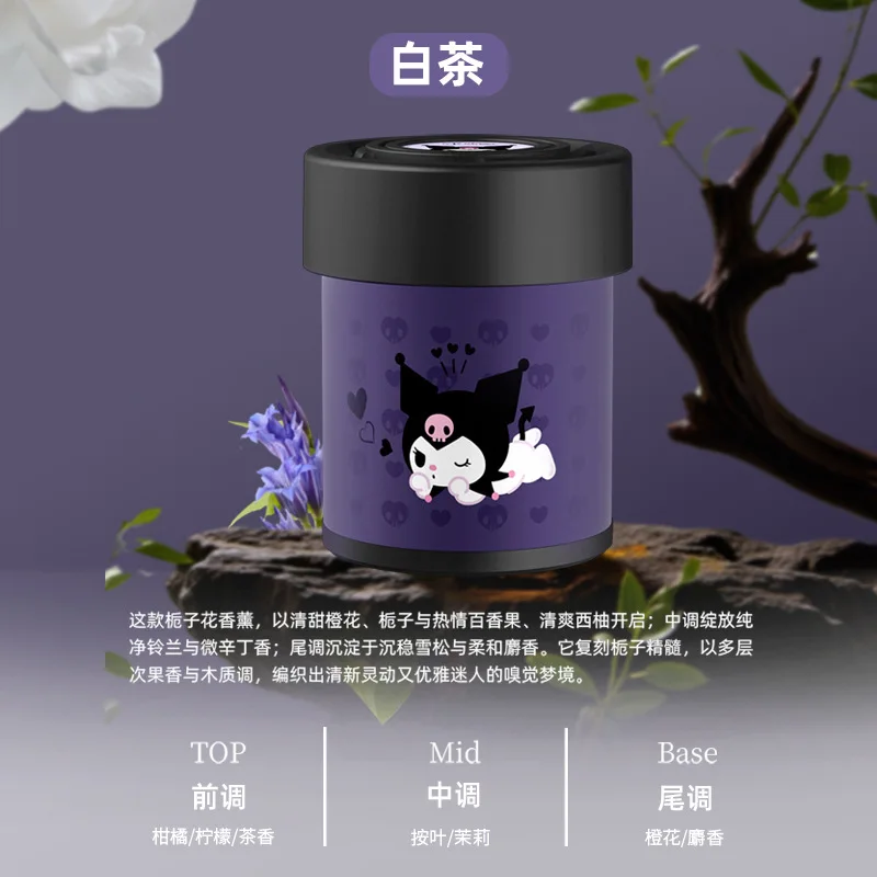 Sanrio – aromathérapie pour voiture, crème solide, parfum de fleur, dessin animé Hello Kitty Kuromi, accessoires de décoration de voiture, cadeau de Festival