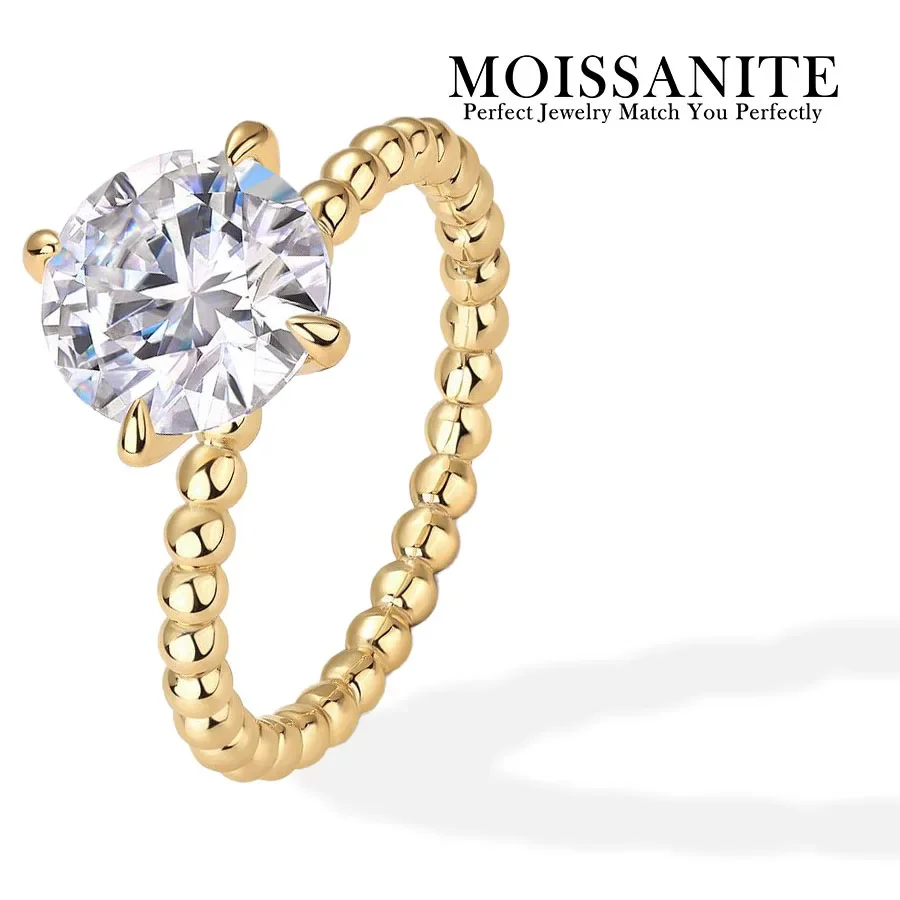 

3CT Golden Droplet Ring – 18K Gold Plated S925 Silver with Moissanite, Inspired by Water Droplets Embracing Your Finger