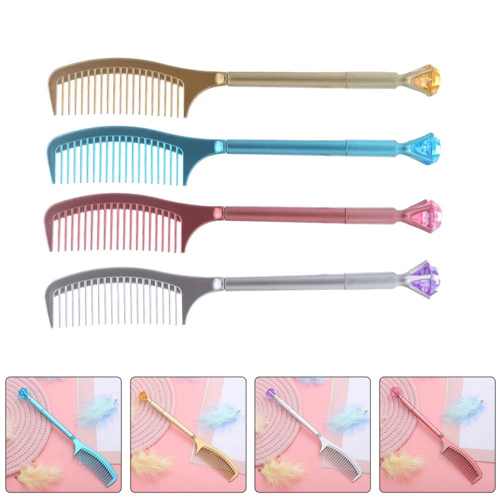 

12Pcs Gel Pens Comb Shaped Colored Writing Pens Smooth Writing Tool for Students Office Teachers Novelty Decorative Stationery