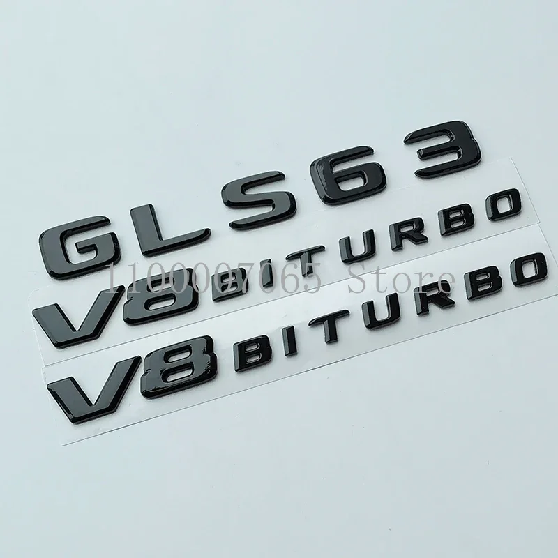 

2017 глянцевые черные буквы GLS63 V8 Biturbo эмблема АБС для X166 автостайлинг крыло багажник табличка логотип наклейка