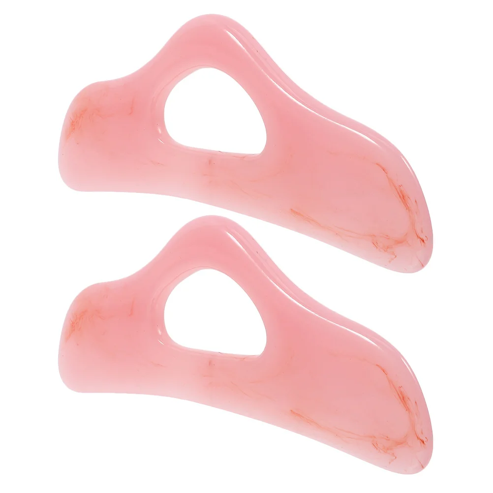 2 szt. Skrobak do masażu Guasha, przenośny masażer do twarzy, mini skrobak do mięśni, wielokrotnego użytku, do relaksacji twarzy i ciała