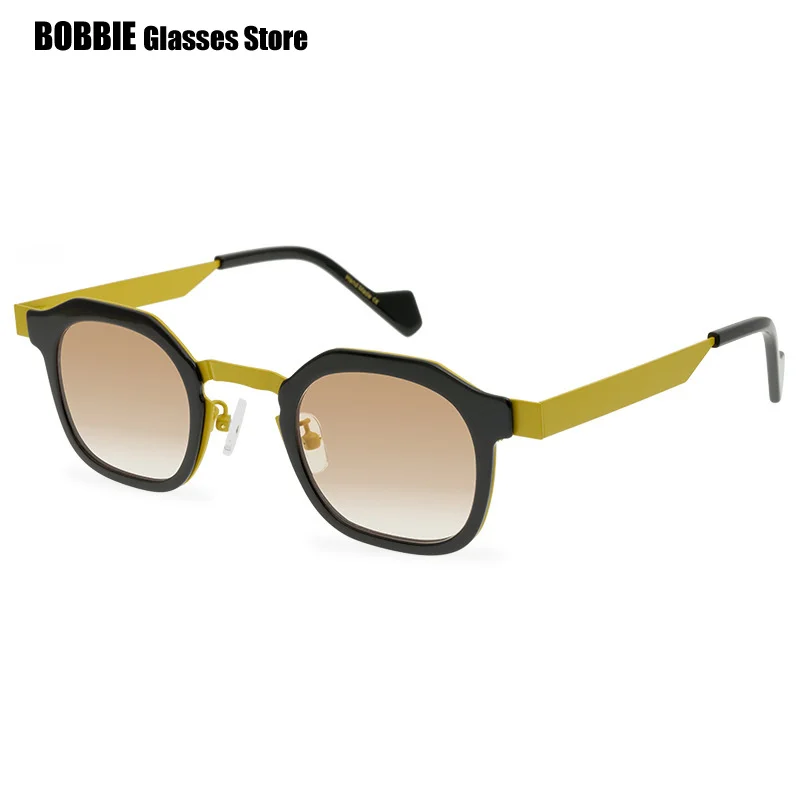 

Brand Designer Square Women Sunglasses Color Splicing Glasses Full Frame UV400 Optical Lens Tinted Outdoor Sports Sun Eyeglasses