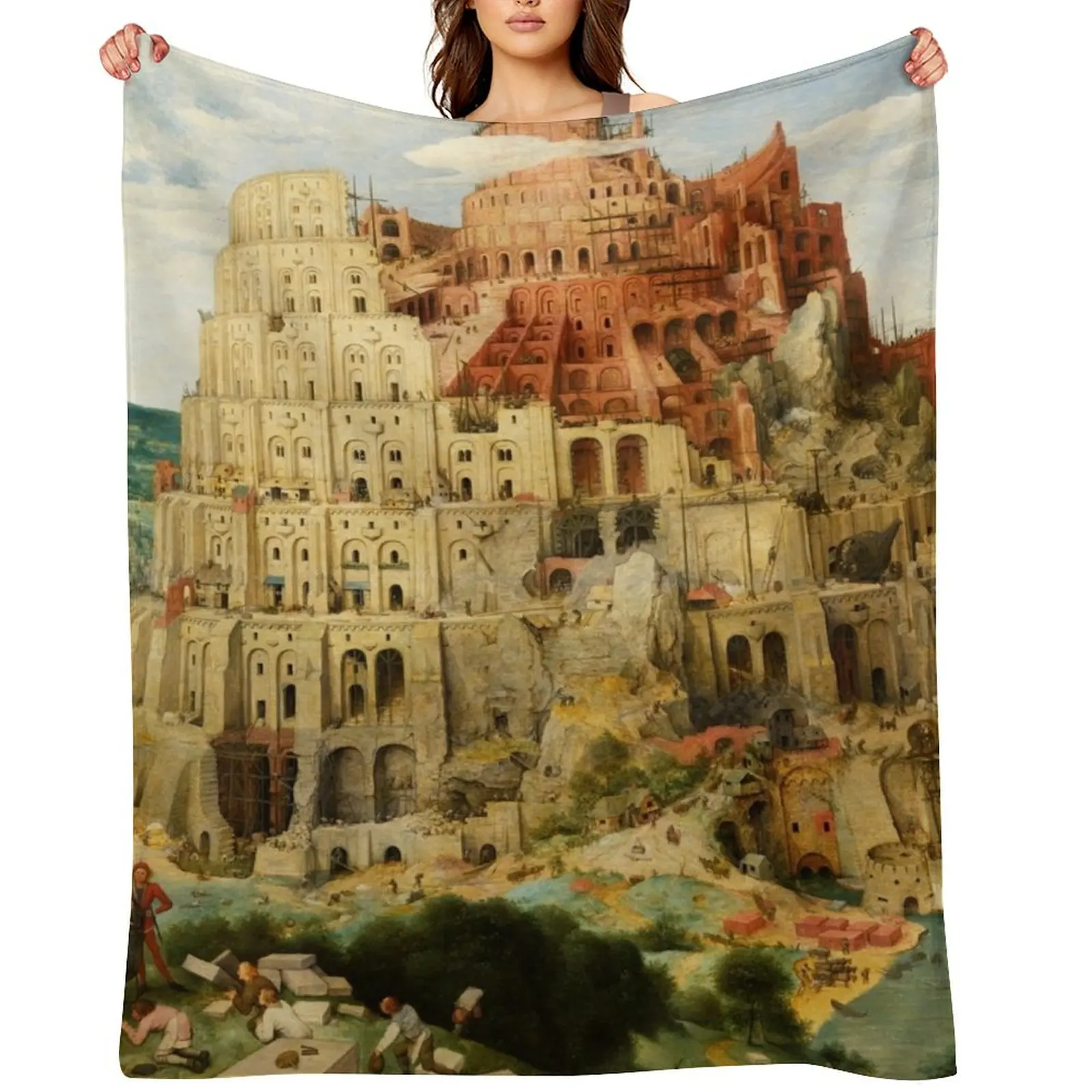 

Pieter Bruegel the Elder The Tower of Babel (Vienna) Throw Blanket Bed covers Comforter heavy to sleep Blankets