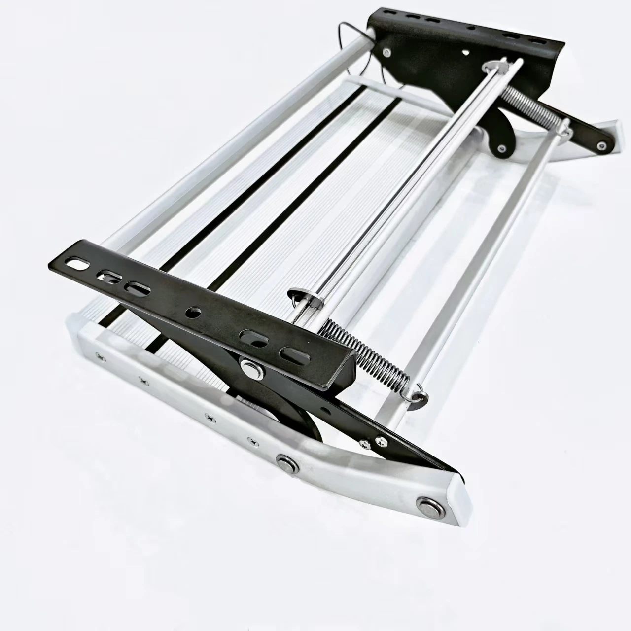 Luxury Travel Equipments Strong Aluminum Alloy Manual Folding Double Steps For Motorhome Semi Trailer Campers