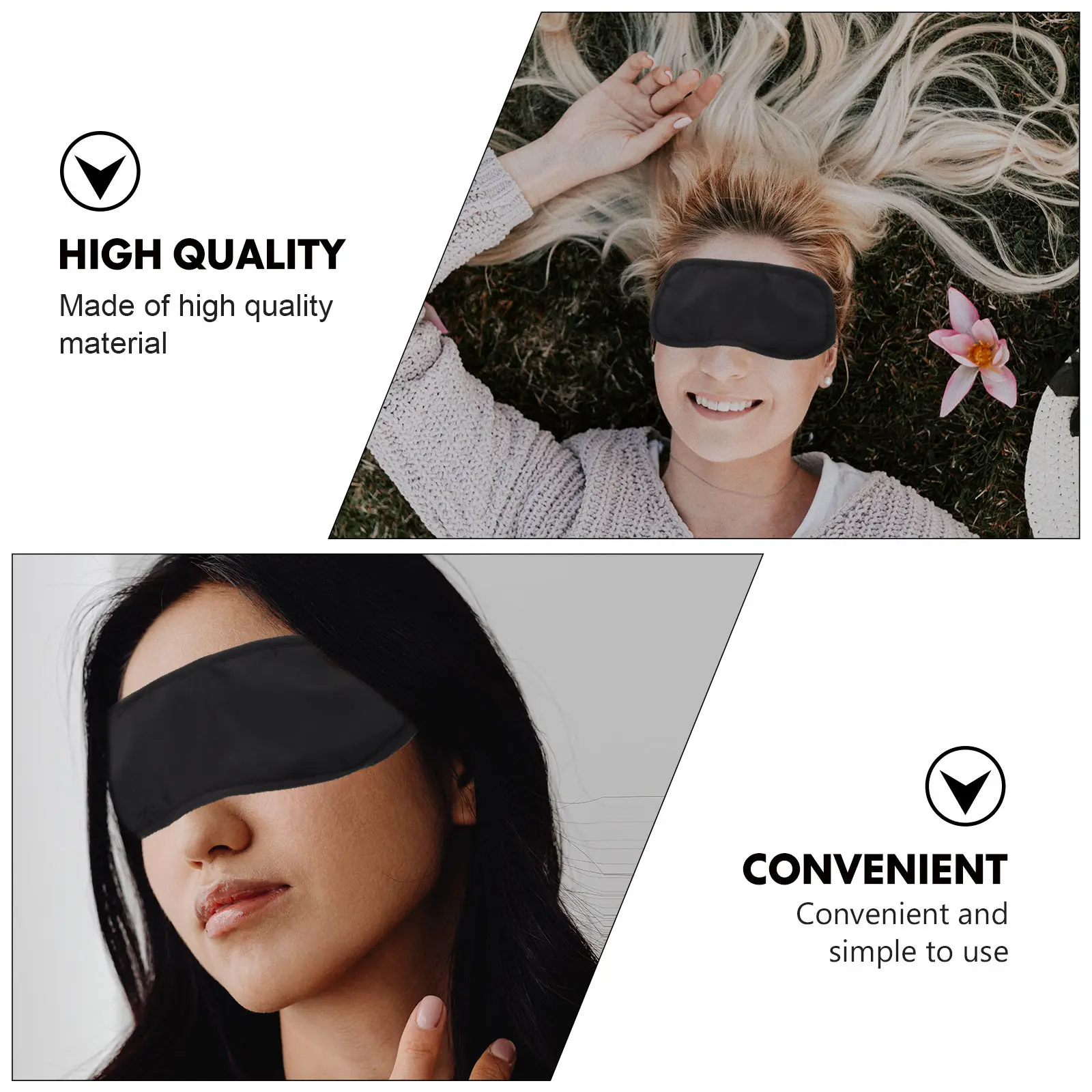 20Pcs Portable Night Sleeping Eye Cover Soft Skin-Friendly Polyester Lightproof Eye Shade for Airplane Train Hotel Home Travel
