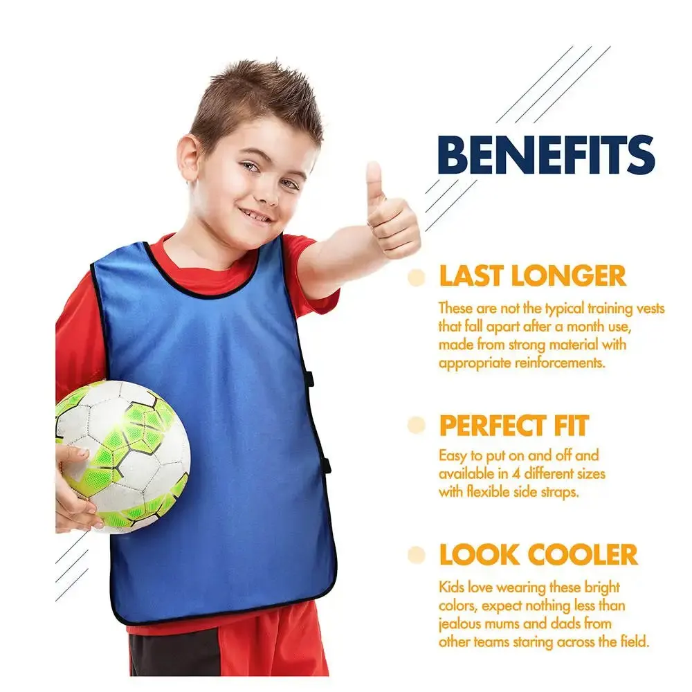 Adults / Children Soccer Quick Drying Football Jerseys Vest Scrimmage Practice Sports Vest Breathable Team Training Bibs