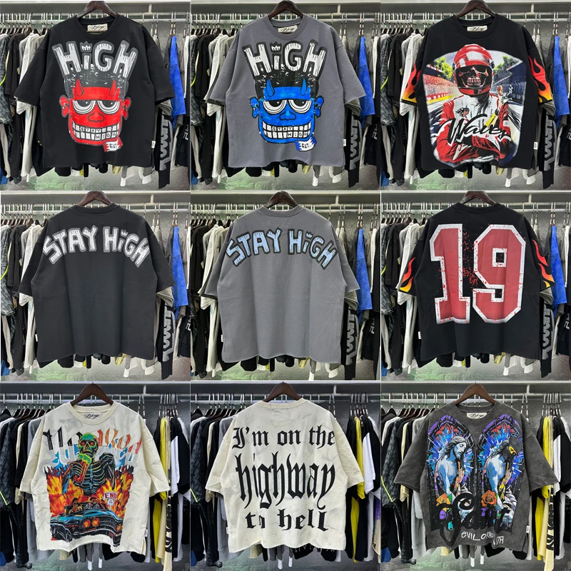 2026 New Style Street Fashion Hip-hop Retro Real Photo High-quality BKYS Short-sleeved T-shirt