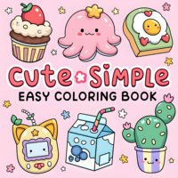 CUTE & SIMPLE bold-easy Coloring Book for Adults Cute Drawing Book Perfect Gift for Party and Birthday