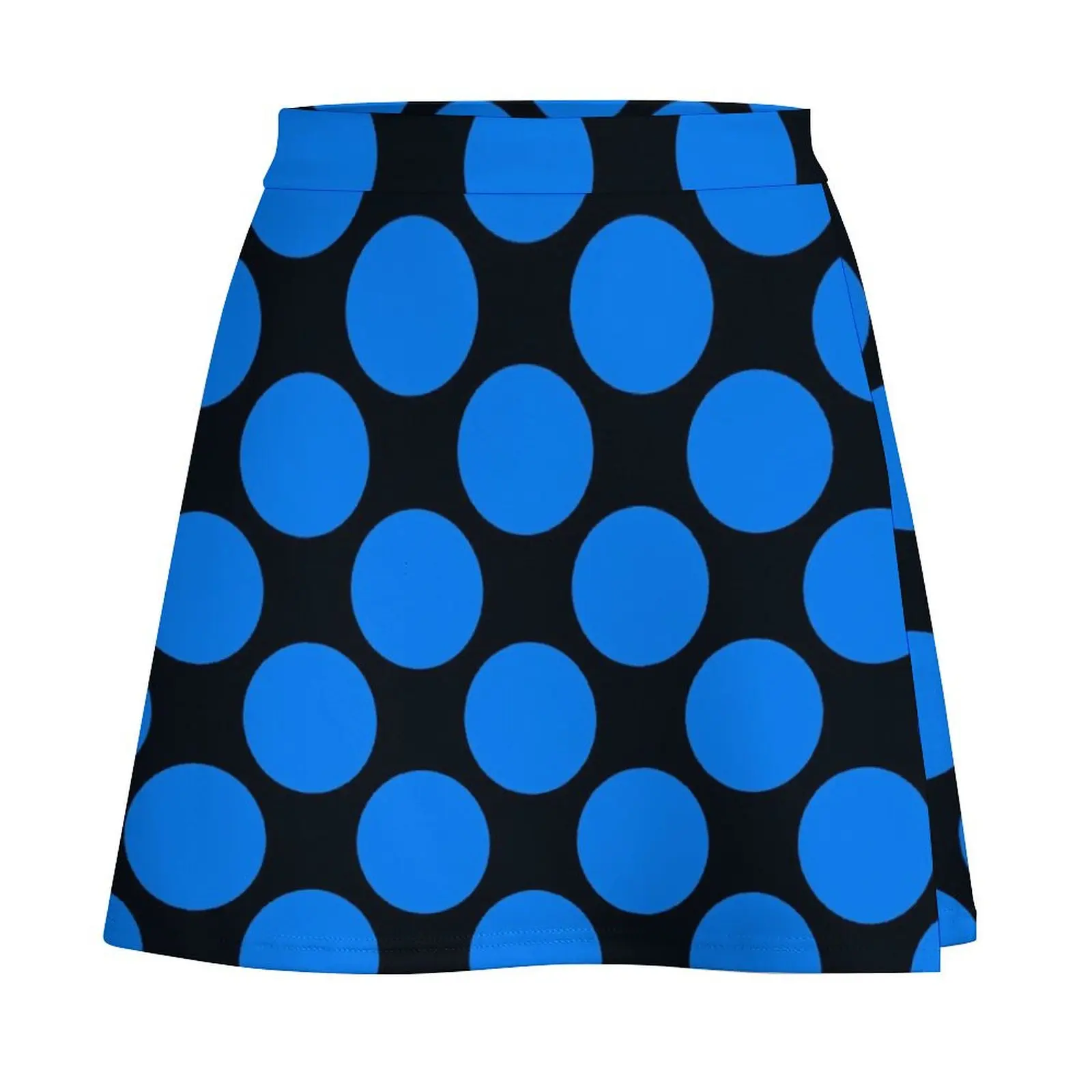 Black and Blue Polka Dot Mini Skirt Kawaii Women skirts Mini Skirt