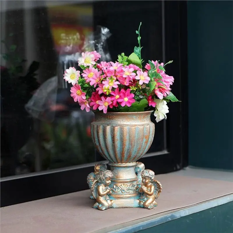 TFORU-Retro Flowerpot Decorative Retro Angel Sculpture Flower Vase For Entrance Balcony Vintage Indoor Outdoor Garden Pots