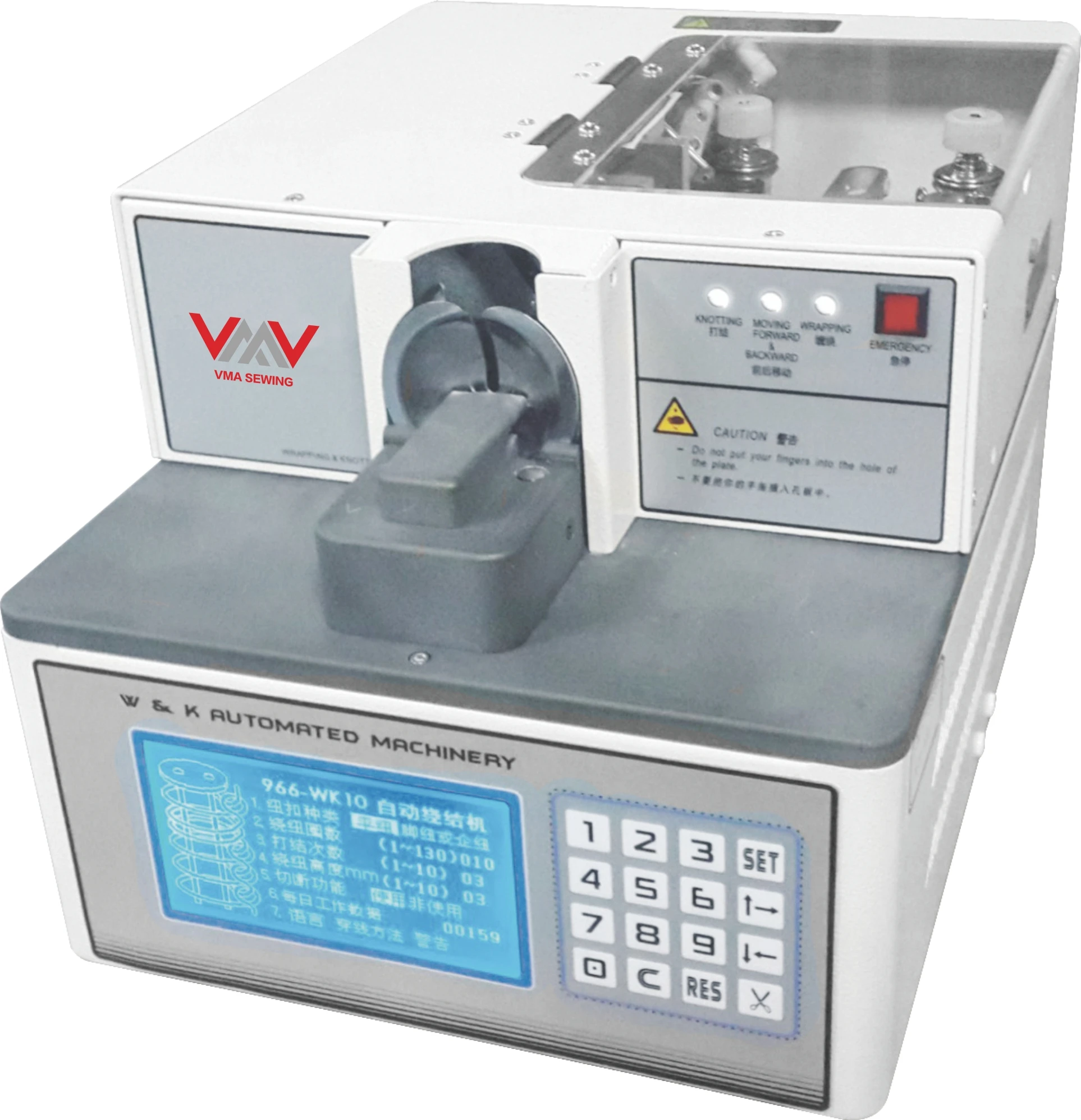 VMA V-12P Mejor precio Máquina para envolver y anudar botones de alta velocidad y alta calidad para botones de vástago plano