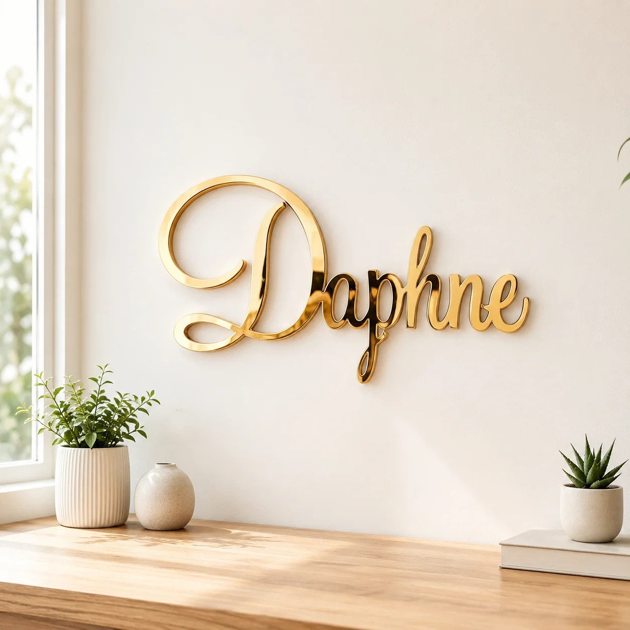 Customizable 5mm Thick Wooden Acrylic Name Sign for Nursery Baby Crib Personalized Welcome Wedding Birthday Party Decoration