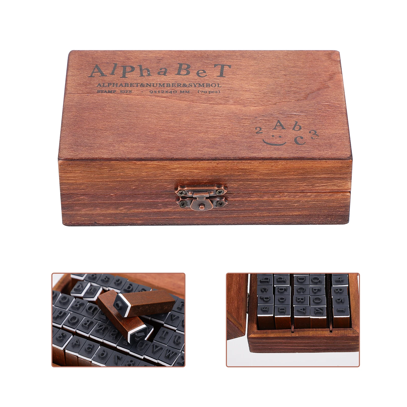 

English Alphabet Stamps DIY Craft Wood Seal Letter Number Wooden Stamps Scrapbook Planner Storage Tools For Paper Fabric Plastic