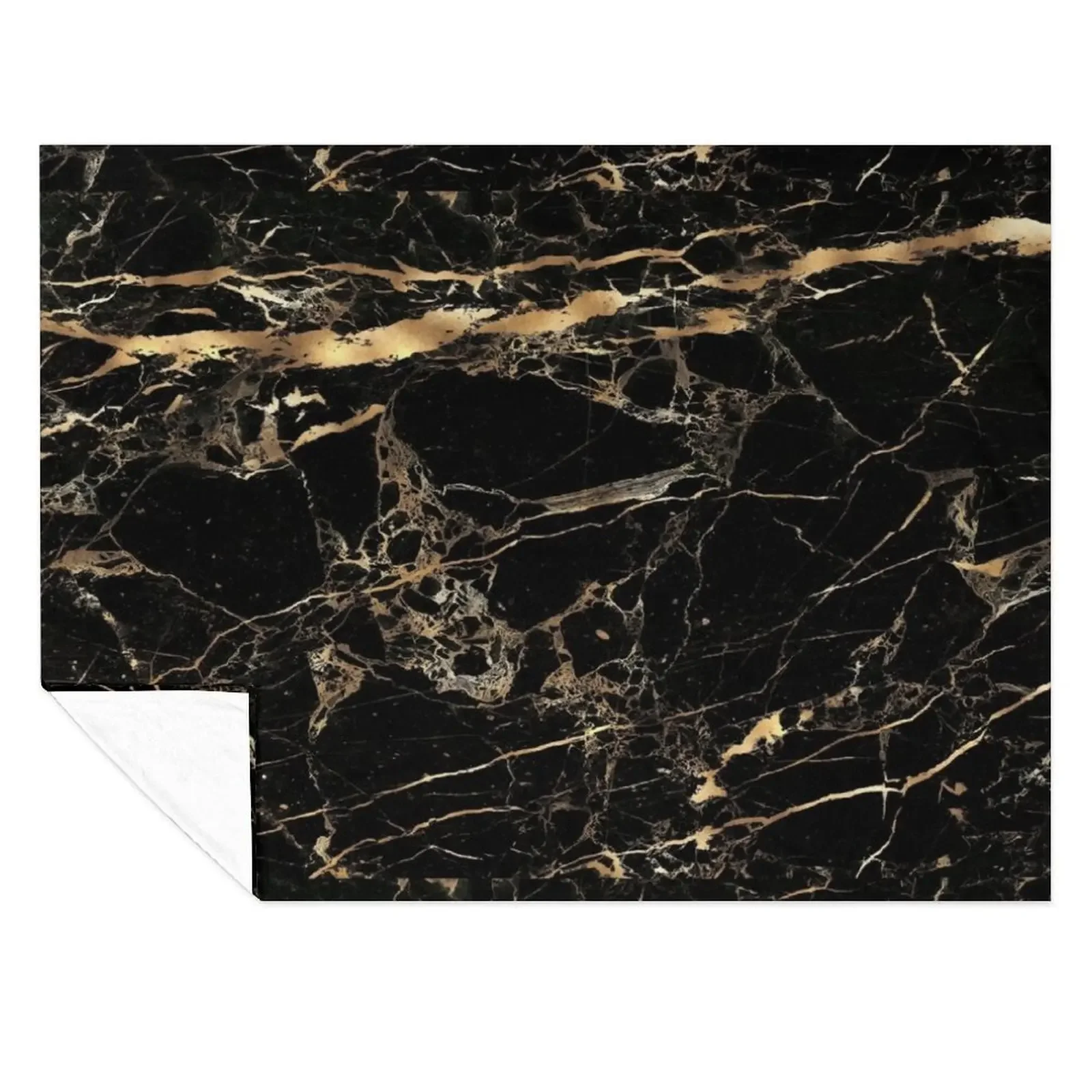 

Black Marble Gold Veins Throw Blanket Personalized Gift Winter beds Soft Big Soft Plush Plaid Blankets