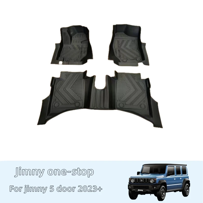 TELLIKA 5 puertas con volante a la izquierda Suzuki alfombrilla para el suelo del coche alfombrillas 3D para accesorios de puerta Jimny 2023 2024