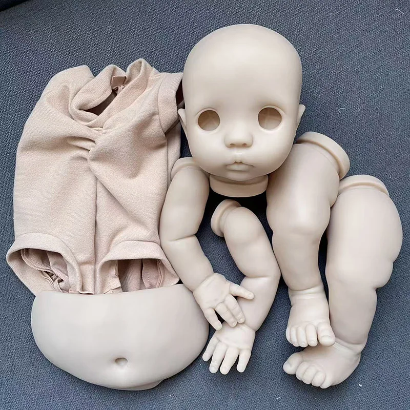 16inch Peeka Unfinished Unpainted Reborn Doll Kit DIY Doll parts with Belly and Cloth Body