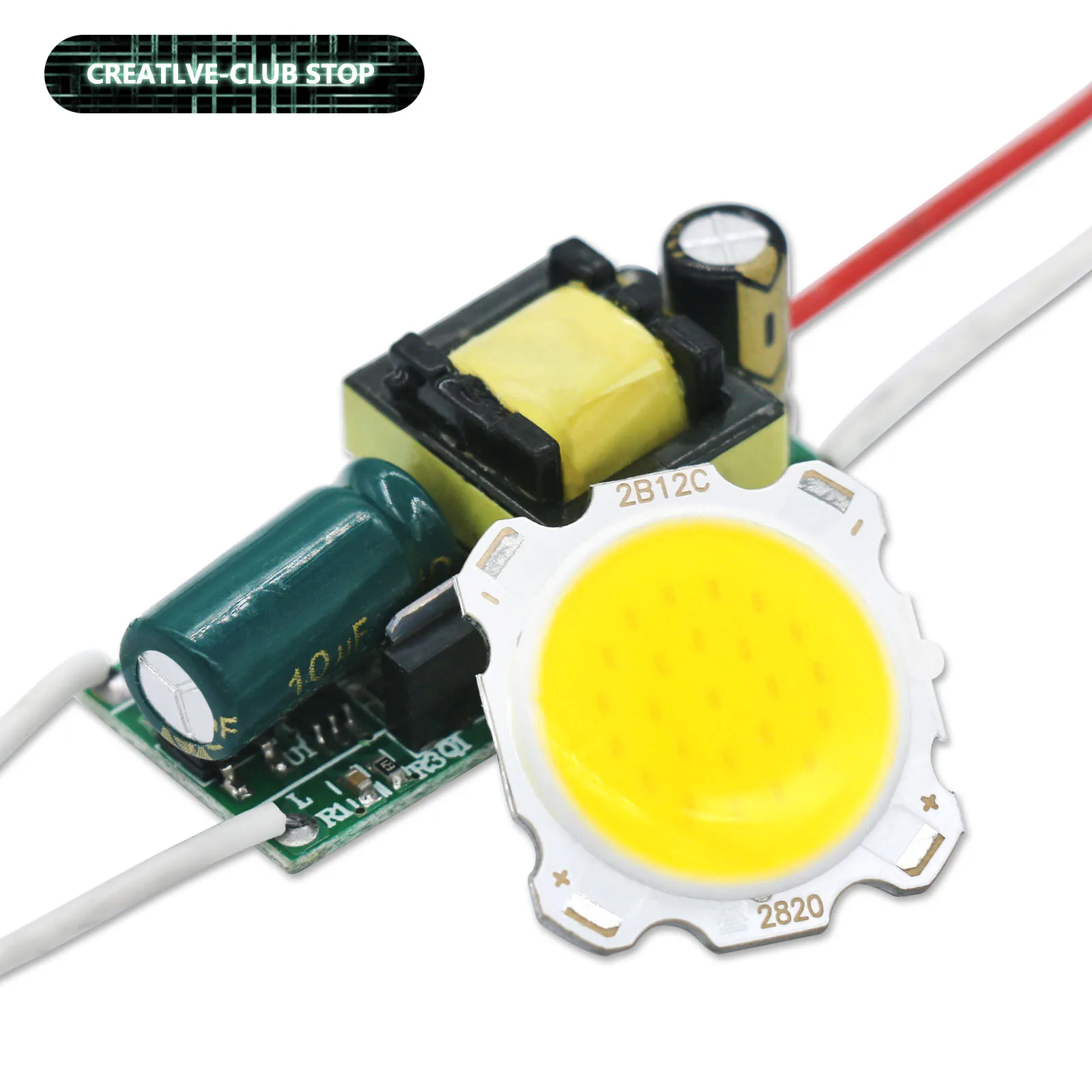 10W a Set LED Driver With LED COB SMD Chip 90-265V Warm/Cold/Neutral White Light Bulb DIY For LED Light Lamp Spotlight Downlight