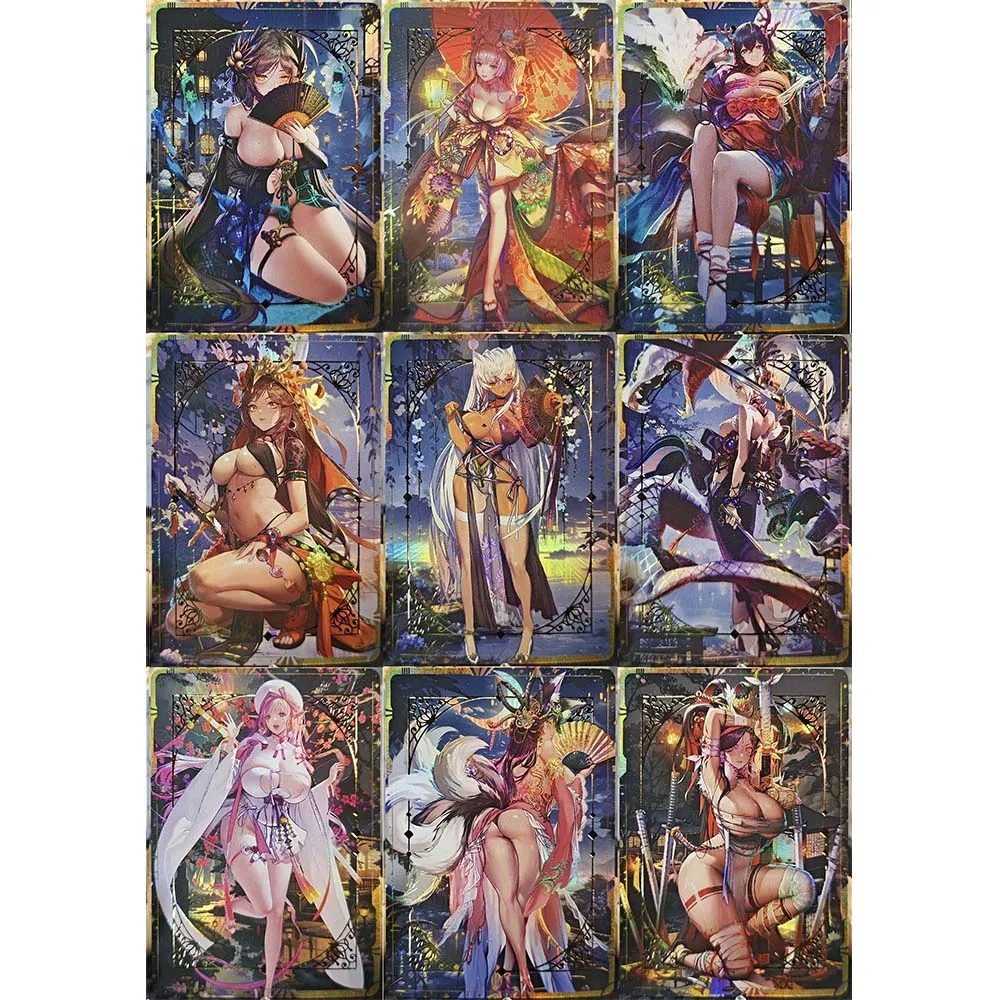 Anime Megami Story DIY ACG Tokisaki Kurumi Elaina Misaka Mikoto Boys Games Toys Collectible Cards Birthday Gifts Board Games