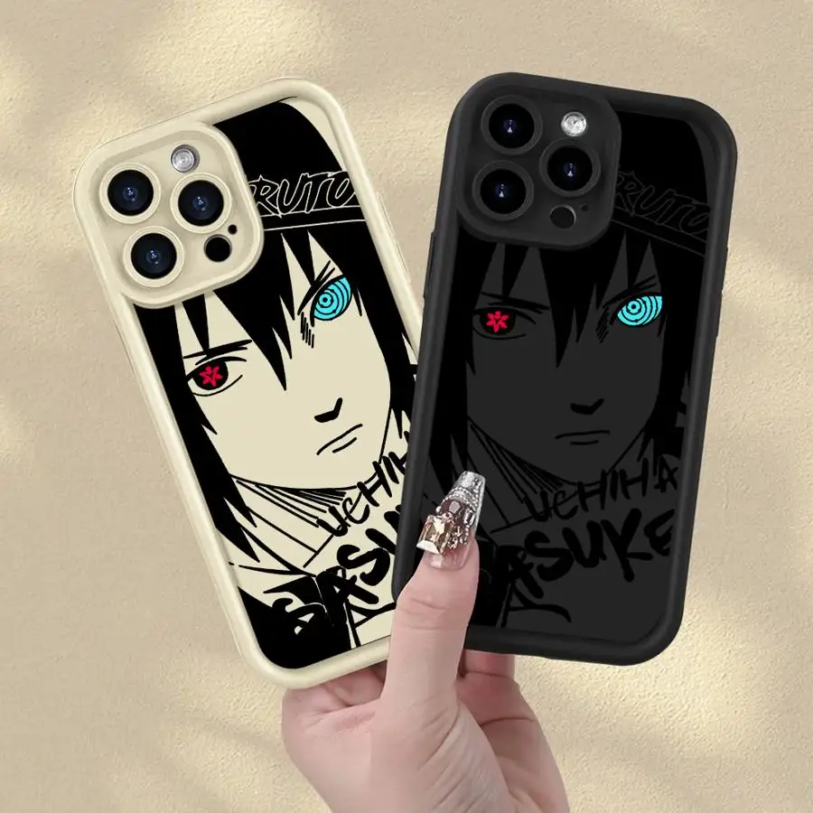 حافظة لهاتف آيفون 16 17 برو ماكس 12 15 بلس 17 إير 14 13 16e 11 أنيمي كاكاشي أوتشيها إيتاشي