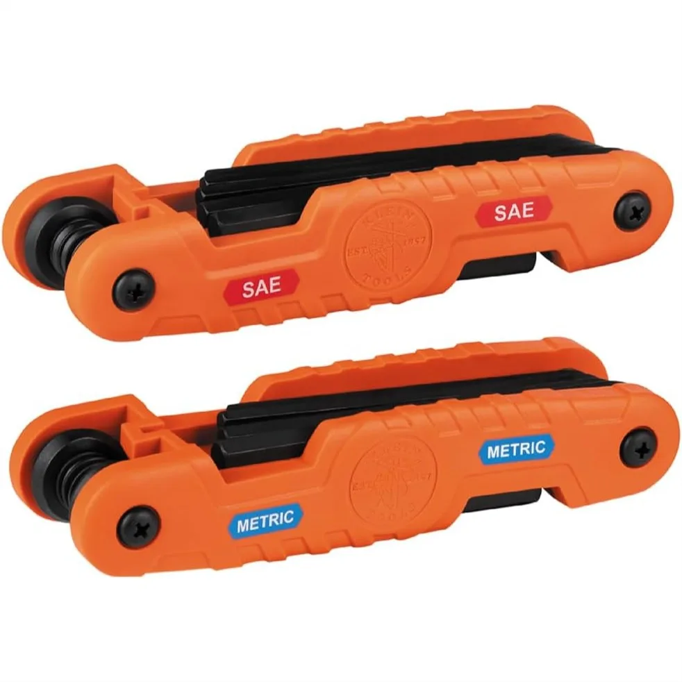 

Pro Folding Hex Key Set with 21 Keys SAE and Metric, Extra-Long Blades for Extended Reach and Leverage, 2-Pack
