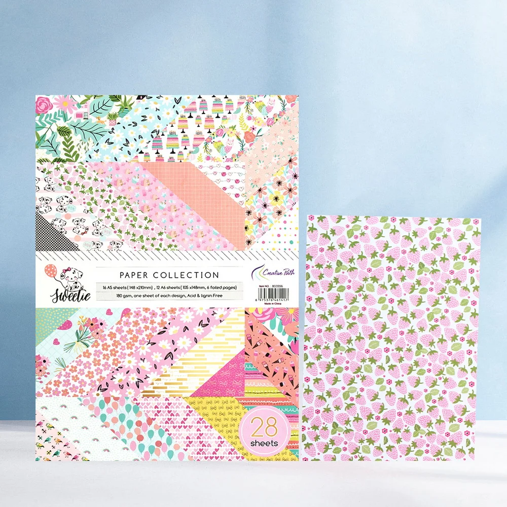 Creative Path 9-teiliges Sweetie DIY Bastelset Dekorative Papier- und Kartonrahmen-Aufkleber Stanzformen Journaling Scrapbooking Komplettset – Detail 8