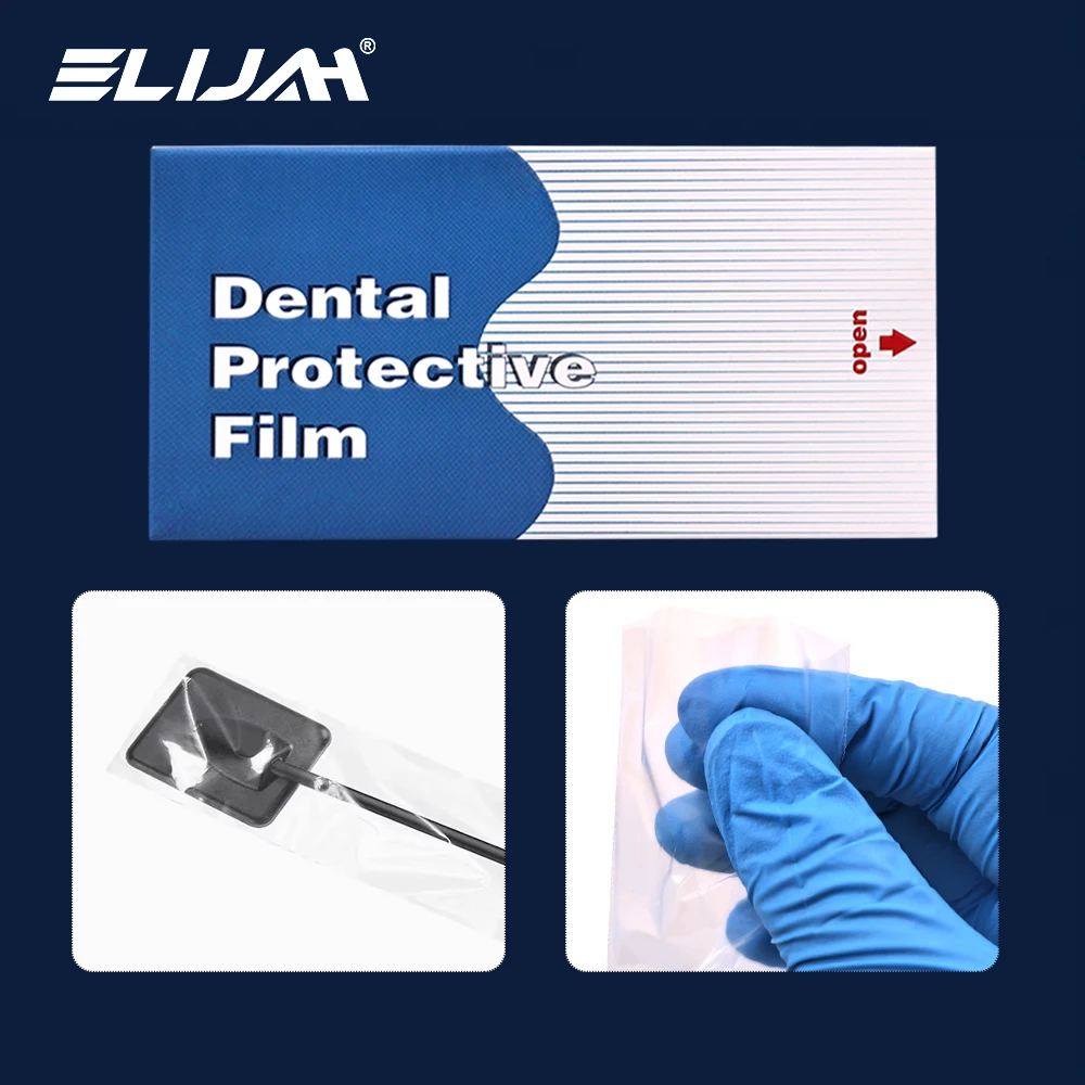 ELIJAH 300/100Pcs Dental Equipment Protective Film Disposable Plasti Oral Internal Camera X-Ray Sensor Cover Dental Materials
