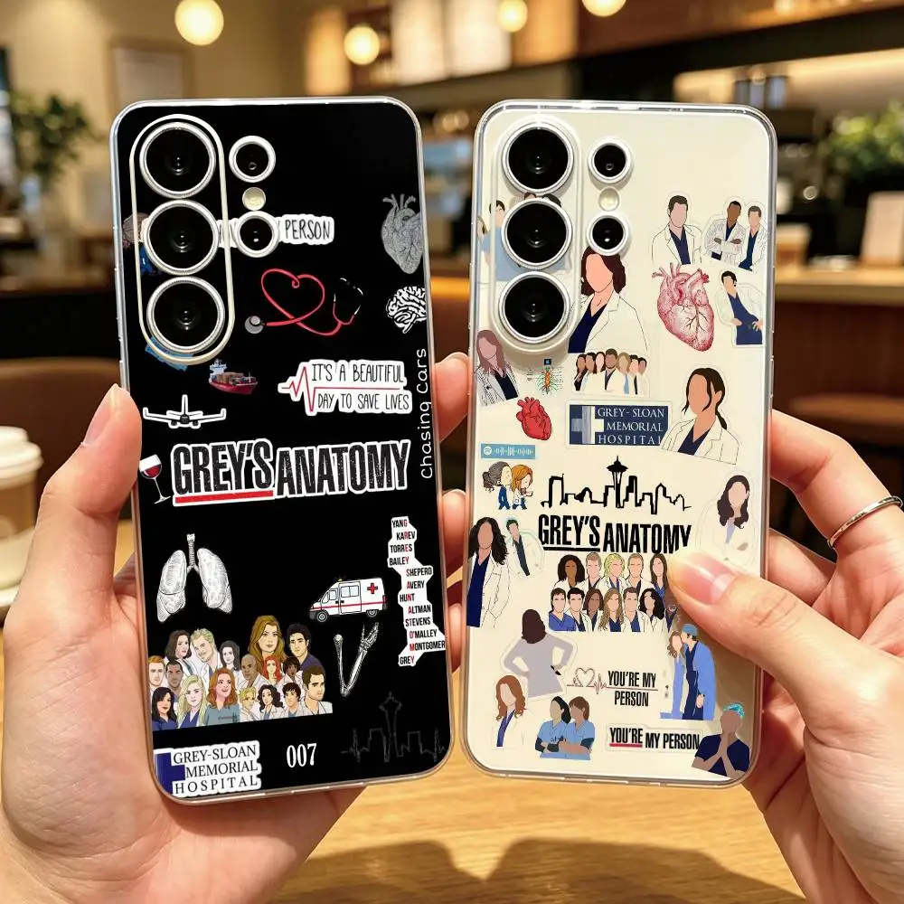 TV series Greys Anatomy  Phone Case For Samsung S25,S24,S21,S22,S23,S30,Ultra,S20,Plus,Fe Transparent Cover Gift