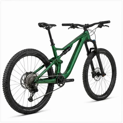 Aluminum Alloy 26/27.5 Inch Full Suspension Soft Tail Mountain Bike for Men Shock Absorbing Off Road Cycling Hi-11-HD-MagicGreen