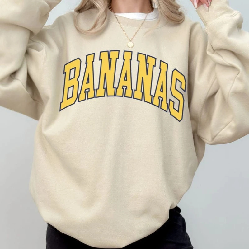 

Banana Sweatshirt Baseball Sweatshirt Funny Baseball Baseball Season Banana Mascot Let's Go Bananas Mascot Shirt Oversized Fan