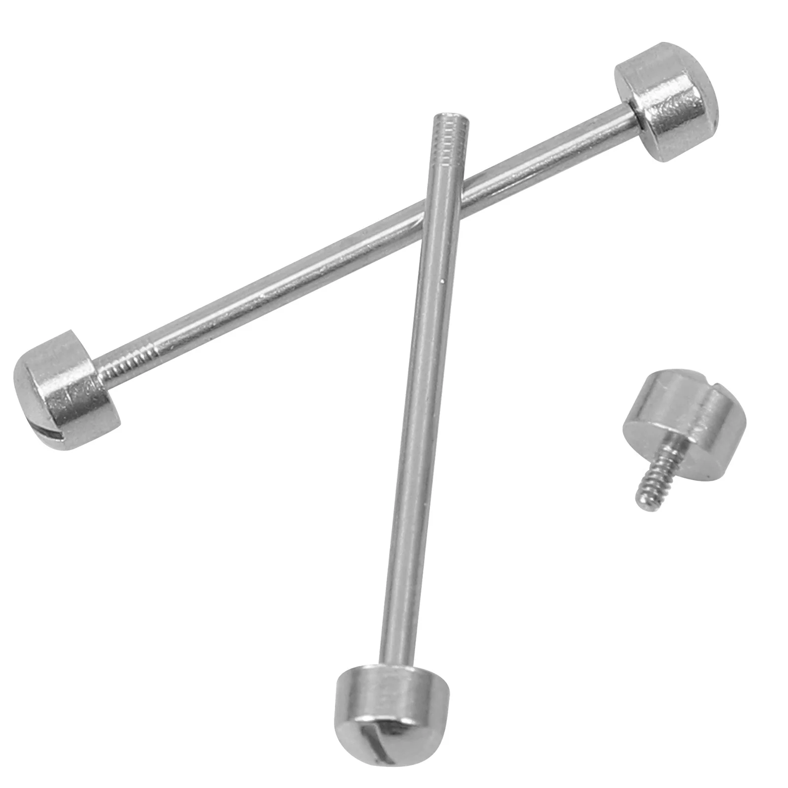 

2Pcs Watch Screw Tube 20mm Inner Diameter Steel Color Stable Performance for Watch Band Repair Essential for Jewelers