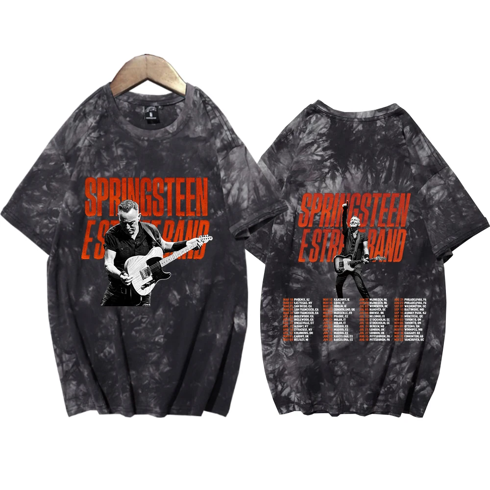 Bruce Springsteen merchandise tracks Bruce Springsteen t shirt merch 2023 Dublin Tour May Tie Dye Unisex Fans