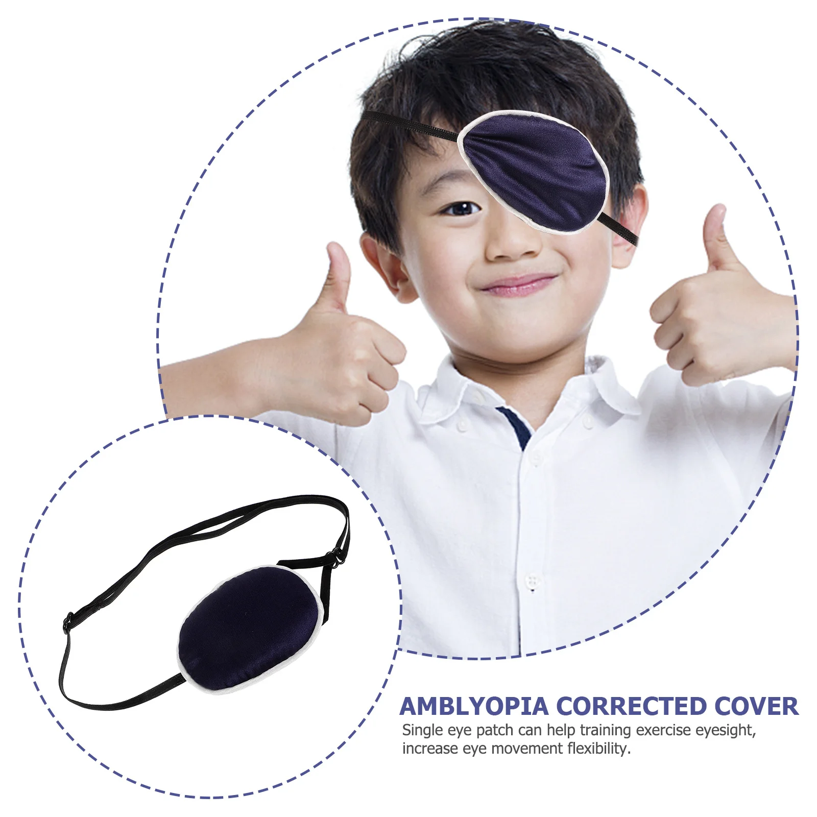 

Silk Eye Patch Single For Adults Amblyopia Correction Vision Training Breathable Comfortable Medical Eye Cover Supple