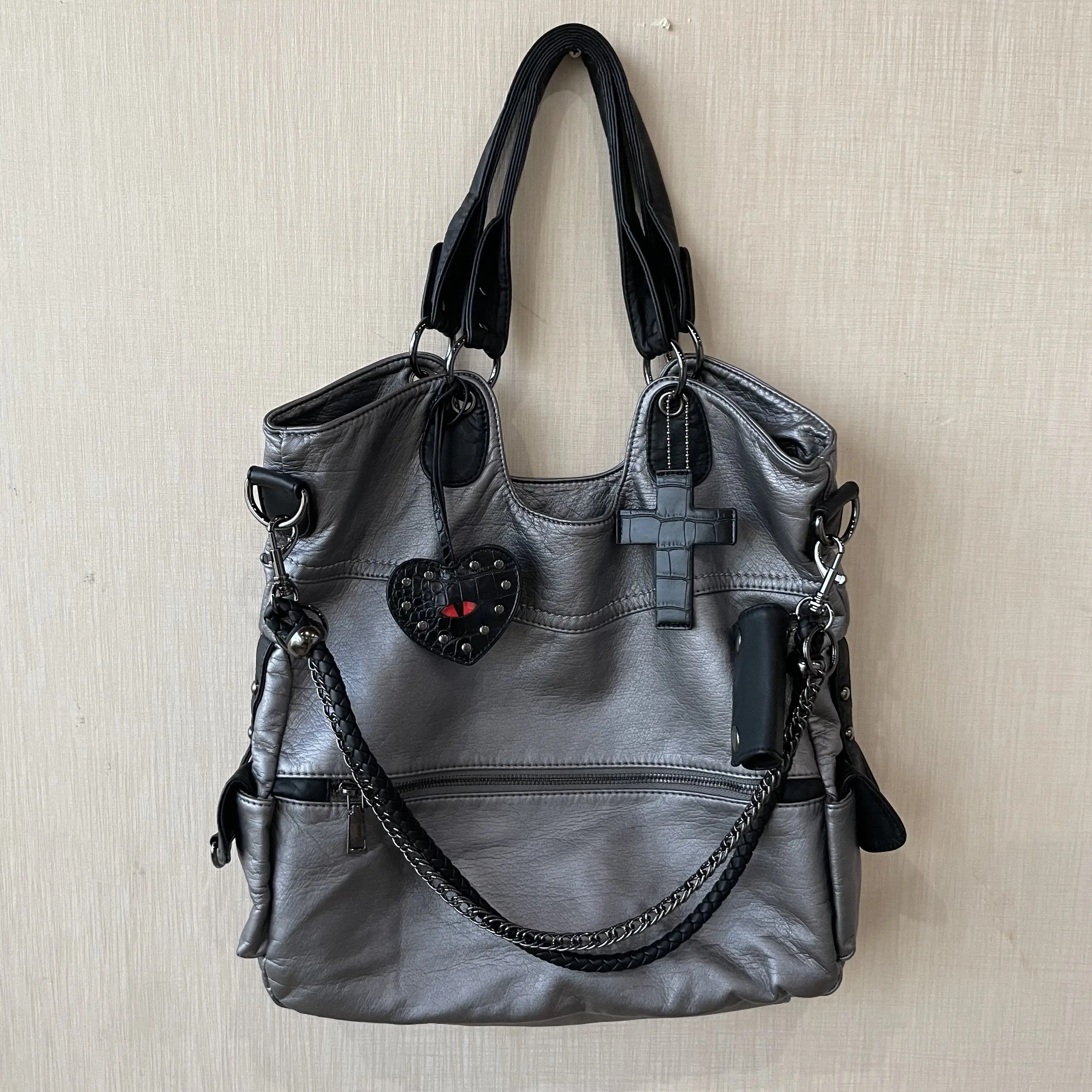 

American Original Retro Leather Women's Bag With Large Capacity Portable And Multifunctional Single Shoulder Diagonal Cross Bags