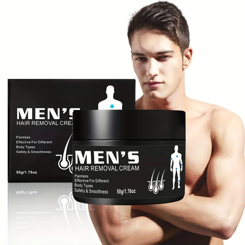 50g Smoothing Hair Removal Cream For Men's Private Part Legs Underarm Armpit Chest, Men's Whole Body Hair Remove Cream