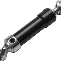 A63T-2Pcs Metal Rear Center Drive Shaft CVD Shaft For 1:12 Wltoys 12428 12423 RC Car Short Course Desert Buggy Off-Road Black