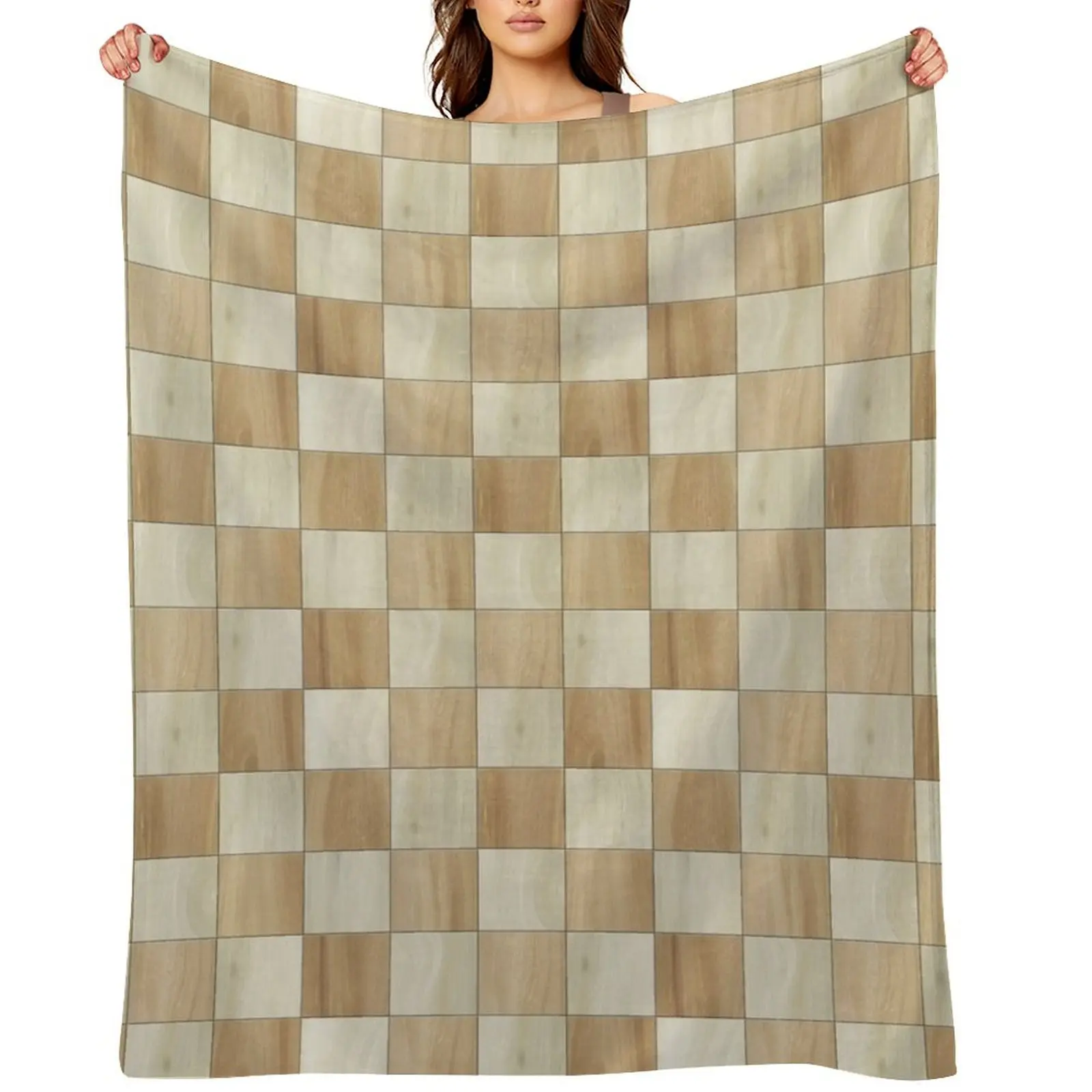 

Chess board pattern Throw Blanket Flannels Retros Cute heavy to sleep Blankets