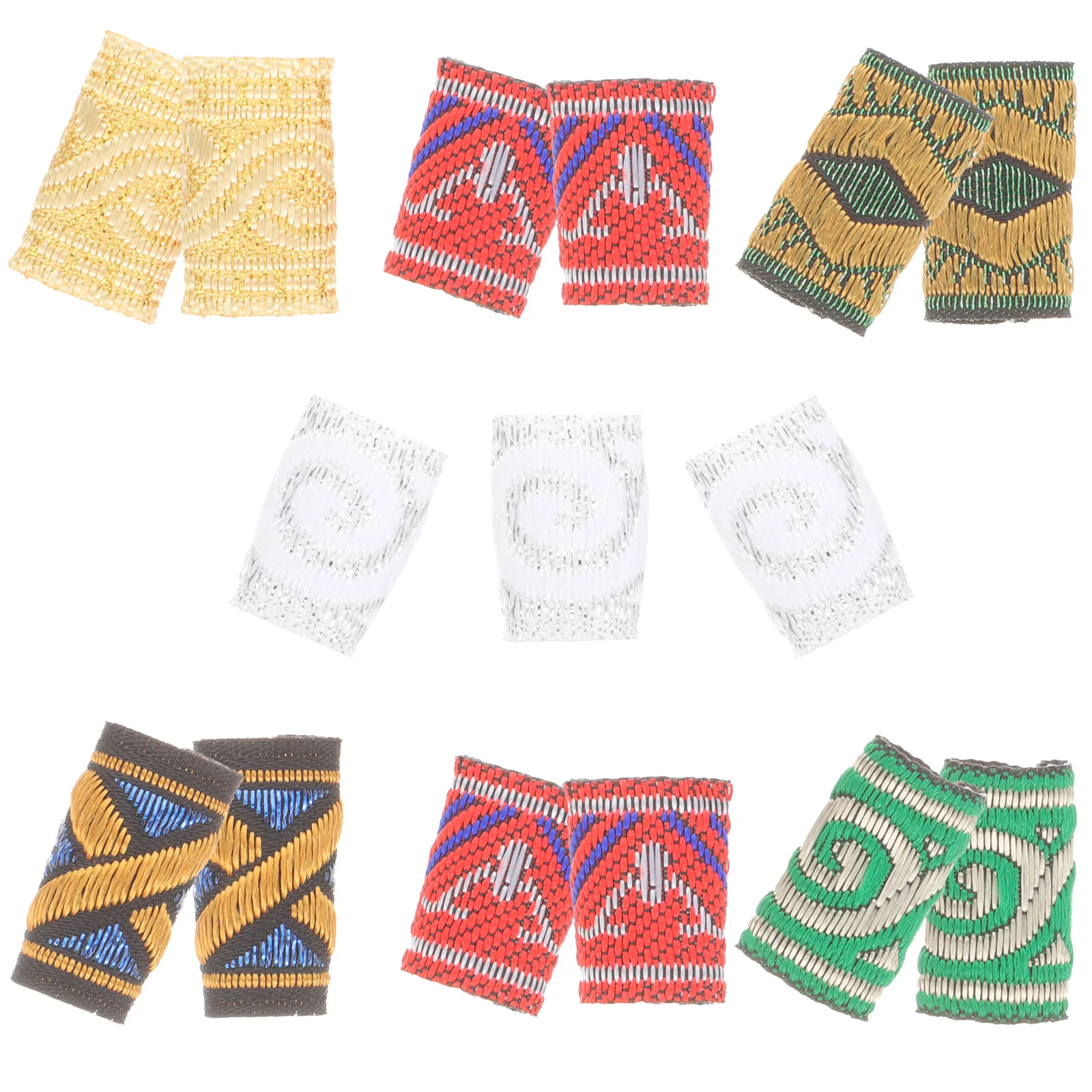 

15 шт., дреды, манжеты для волос, красочные тканевые кольца для кос, декоративные трубки для косичек для волос, наращивание колец для дредов