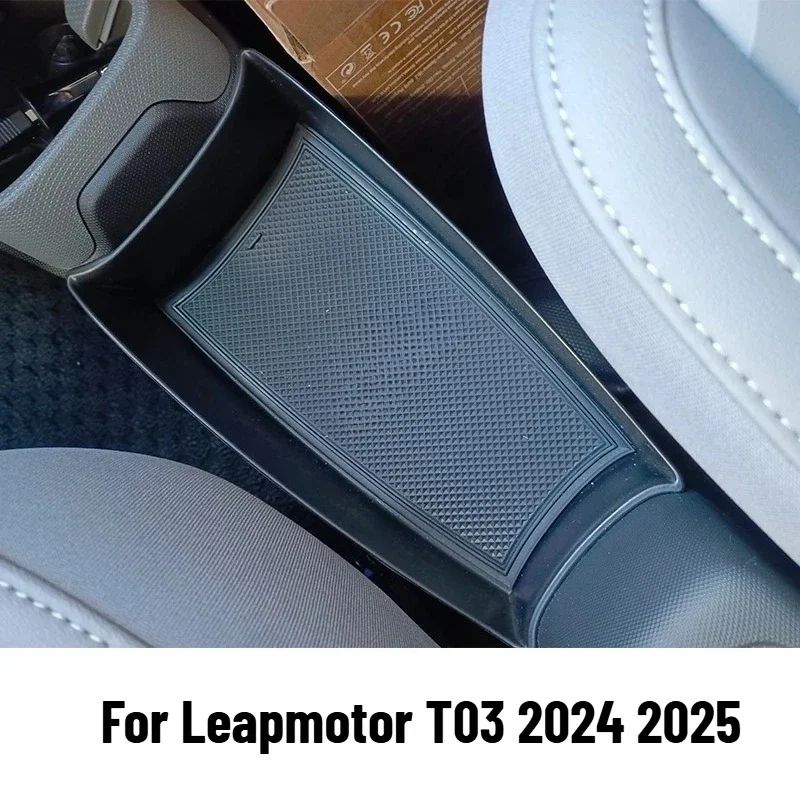 

For Leapmotor T03 2024 2025 Indoor Central Upper Layer Console Car Armrest Storage Box Holder Interior Car Accessories