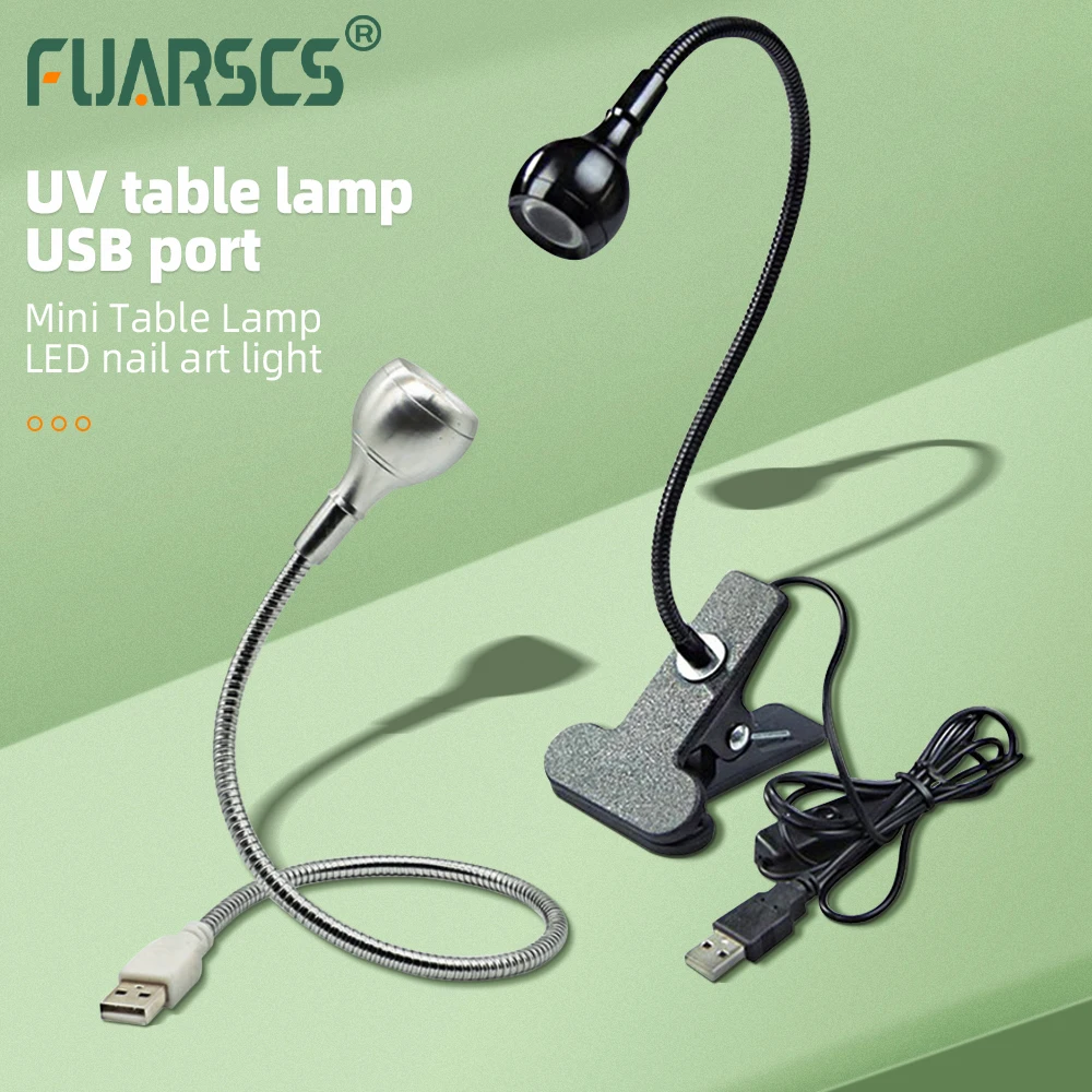 Uv Led Curing Ultraviolet Mini Curing Light Dryer Uv Led Flexible Clip-on Table Lamp USB Gel Curing Manicure LED Nail Light