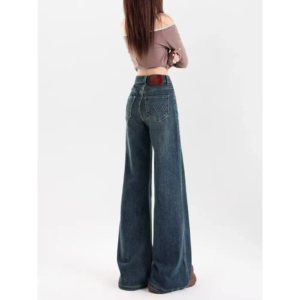 

High Waist American Sle Skinny Jeans for Taller Women 76 Extended Version Narrow Fit Wide Leg Floor Length Pants
