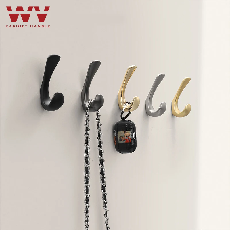 WV Modern Wall Hanging Clothes Hook Bedroom Robe Hook Living Parlor Coat Hook Bedroom Robe Hook Towel Hook Bathroom Accessories