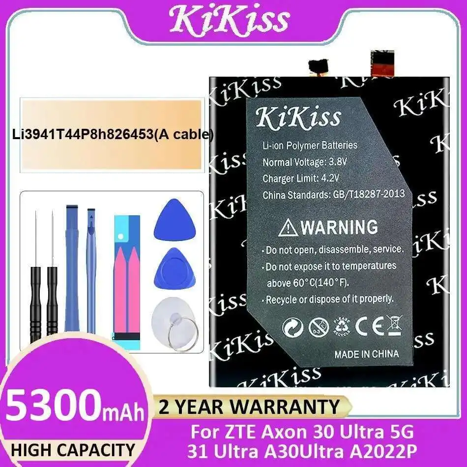 

Reliable Power Supply Mobile Phone Battery For Zte Axon 30 Ultra 5G 31 A30ultra A2022P Li3941t44p8h826453 A Cable 5300Mah