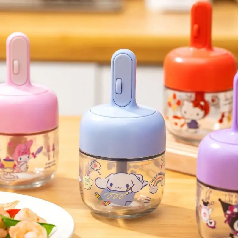 Sanrio Hello Kitty Kruiden Fles Kuromi Mijn Melodie Cinnamoroll Kawaii Grote Capaciteit Keuken Rollende Telescopische Kruiderij Pot