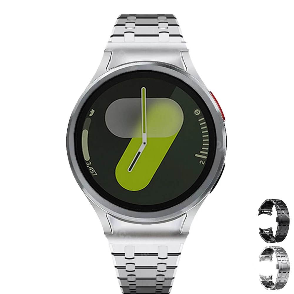 No Lücken Edelstahlarmband für Samsung Galaxy Watch 7 6 4 5 40 mm 44 mm Quick Fit Band für GALAXY 6 Classic 43 mm 47 mm Herrenarmband