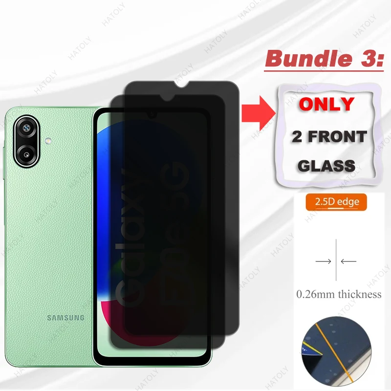 

Privacy Screen Protector For Samsung Galaxy F70e Glass Anti-spy Glass For Galaxy F70e 5G Anti Glare Glass Camera Len Protector