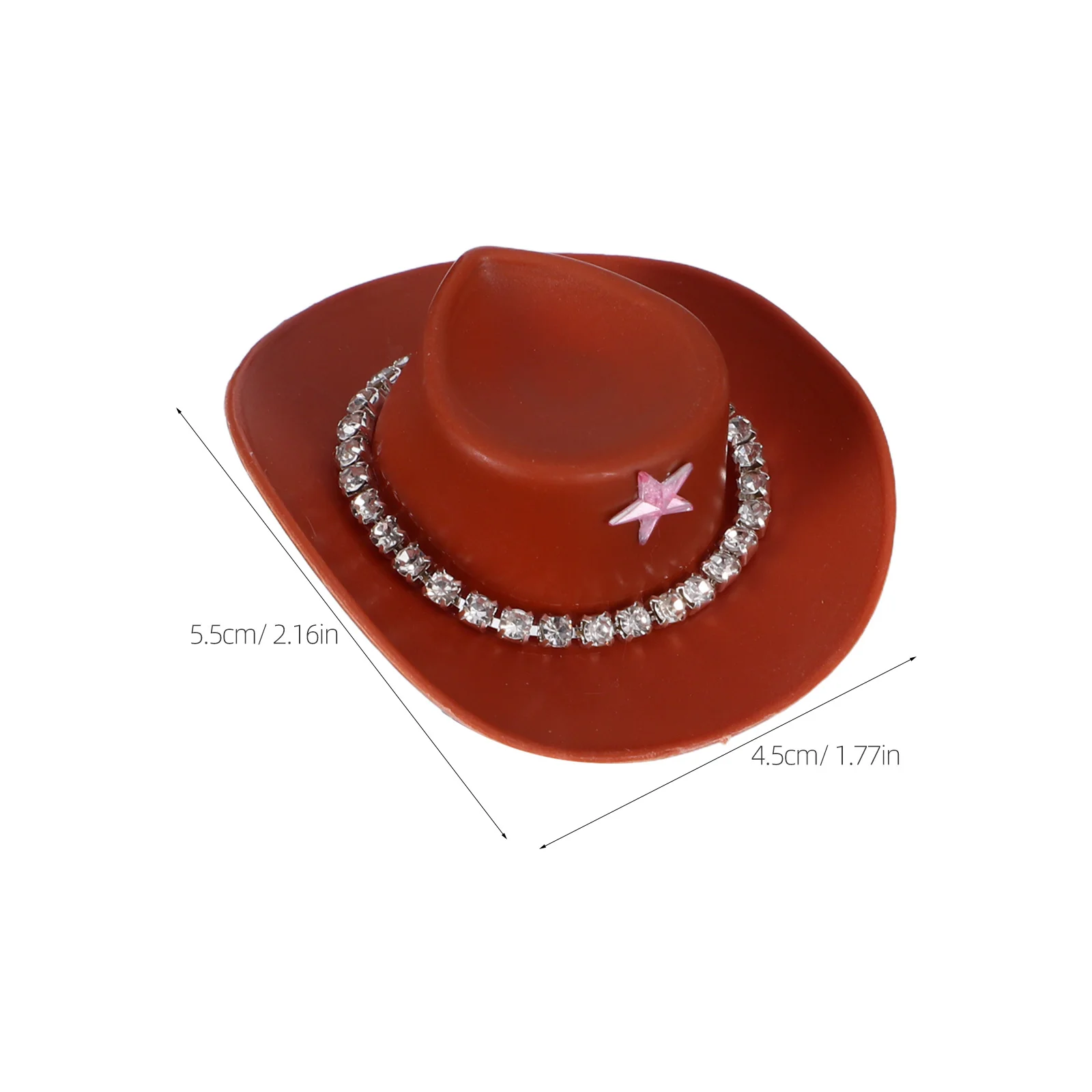 10 stuks decoratie cowboyhoeden mini westerse stijl strass ketting verfraaid lichtgewicht plastic hoeden voor ambachten feest cupcake