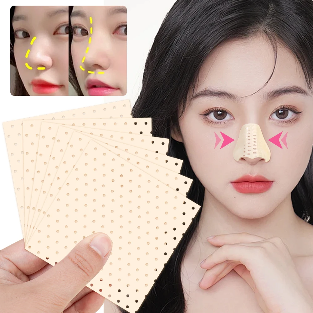 1-10PCS Reusable Thermoplastic Nose Clip Breathable Nose Bridge Height Corrector Shrinking Nasal Wing Stickers Health Care Brace