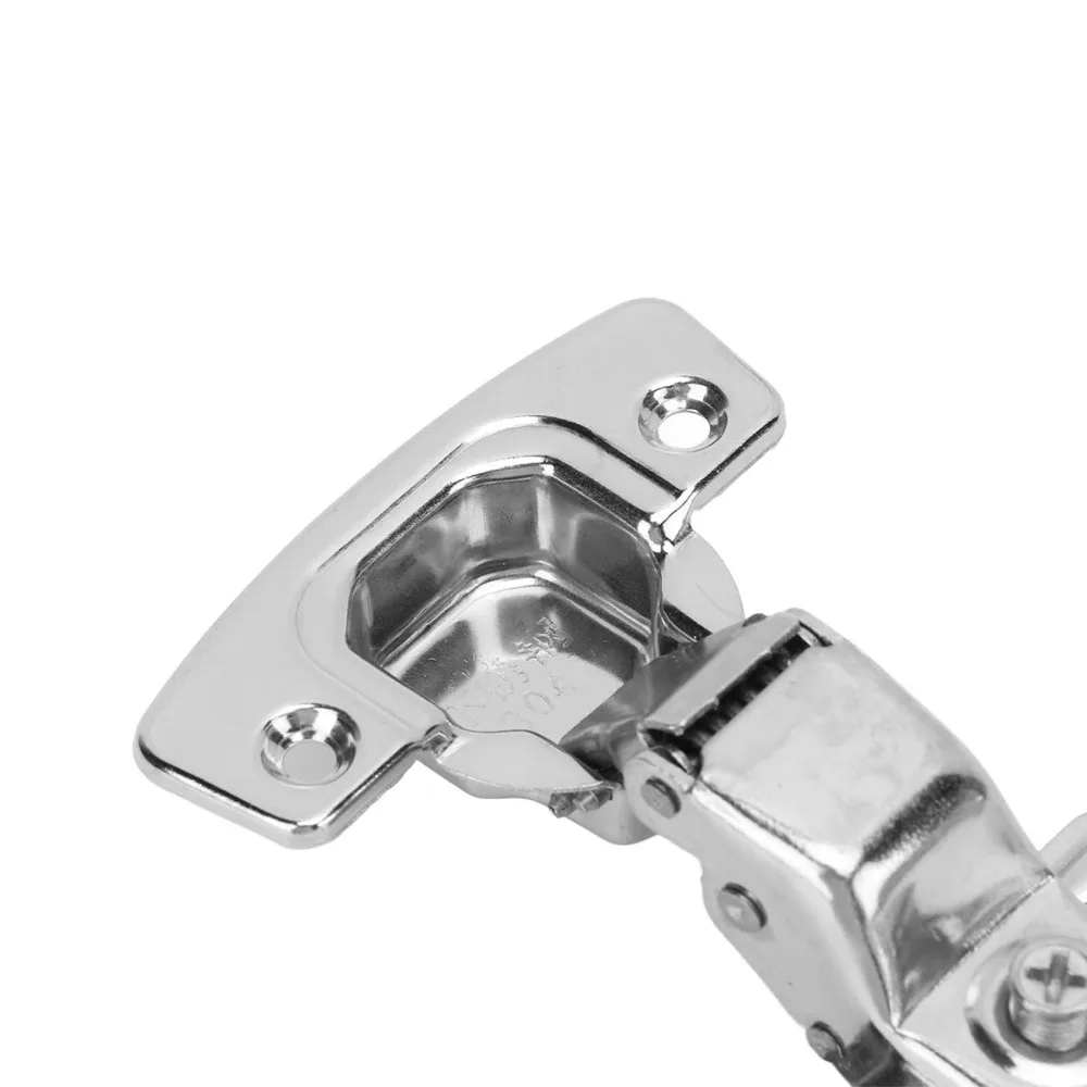 4Pcs Stainless Steel Cabinet Hinge 2.0mm Thickness Fixed Mount Door Hinge Buffering Damping Full Overlay No Hydraulic Hinge